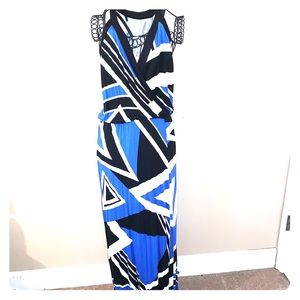 Geometric print maxi dress